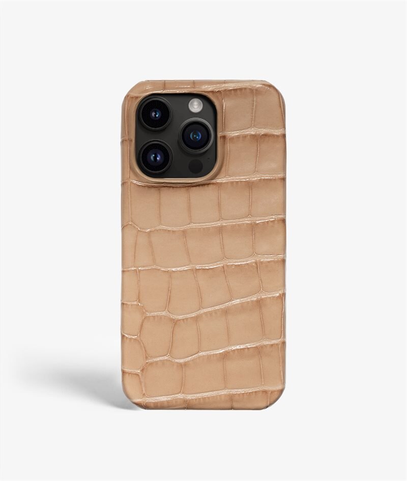 The Case Factory Hoesje iPhone 13 Pro Max Croco Sand