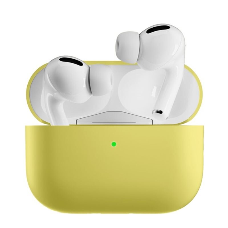 Apple AirPods Pro 2 Siliconen hoesje Geel - Bescherming laadetui