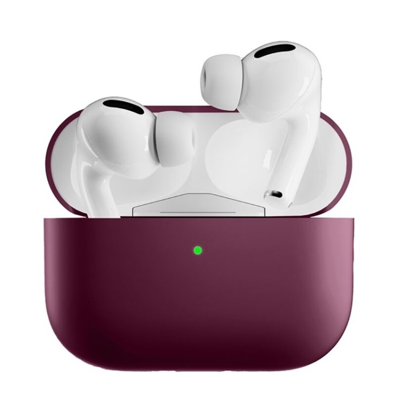 Apple AirPods Pro 2 Siliconen hoesje Donkerrood - Bescherming laadetui