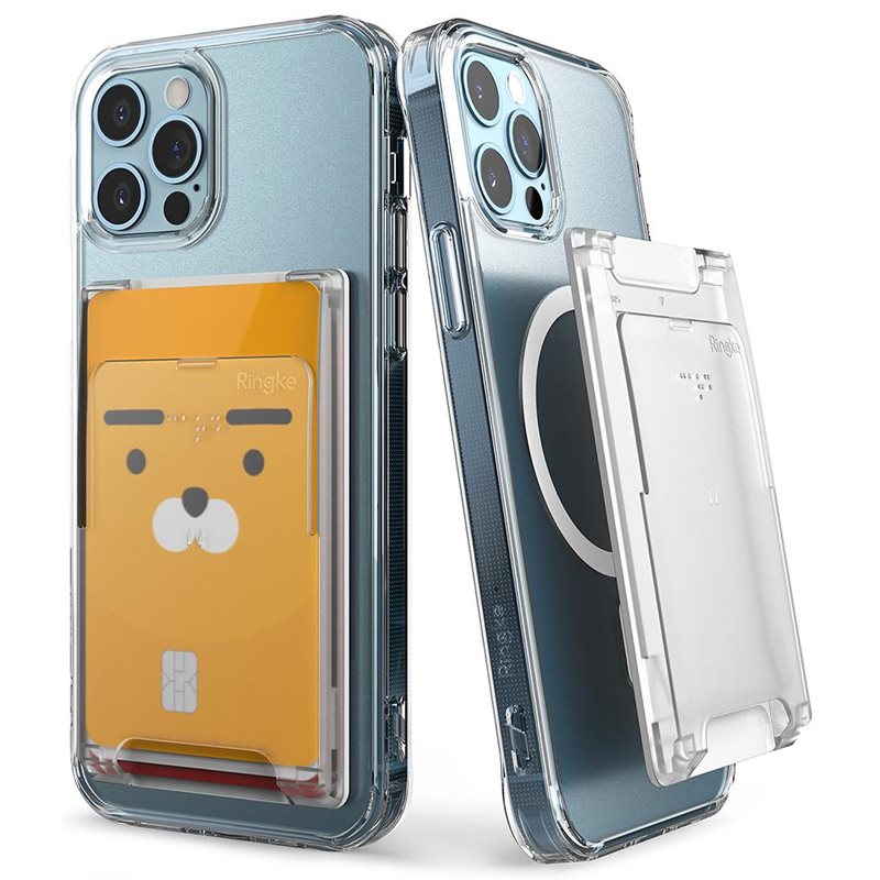 Ringke Magnetic Slot Card Holder MagSafe Clear - Portemonnee voor telefoon