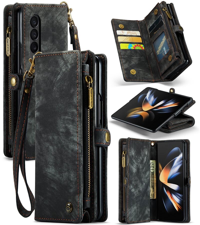 CaseMe Multi-slot hoesje Samsung Galaxy Z Fold 4 Grijs