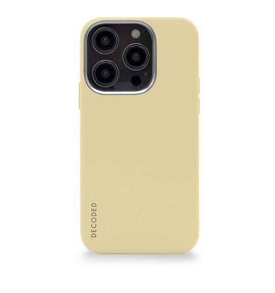Decoded AntiMicrobial Silicone Back Cover iPhone 14 Pro Sweet Corn - Antibacterieel, mooi telefoonhoesje
