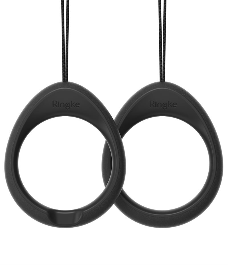 Ringke 2-pack Finger Ring Strap Zwart - Draagbandje - Draagriempje - Polsbandje