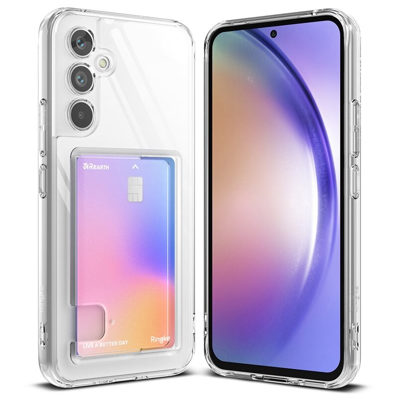 Ringke Fusion Card Case Samsung Galaxy A54 Transparant - Hoesje met plek voor pasjes