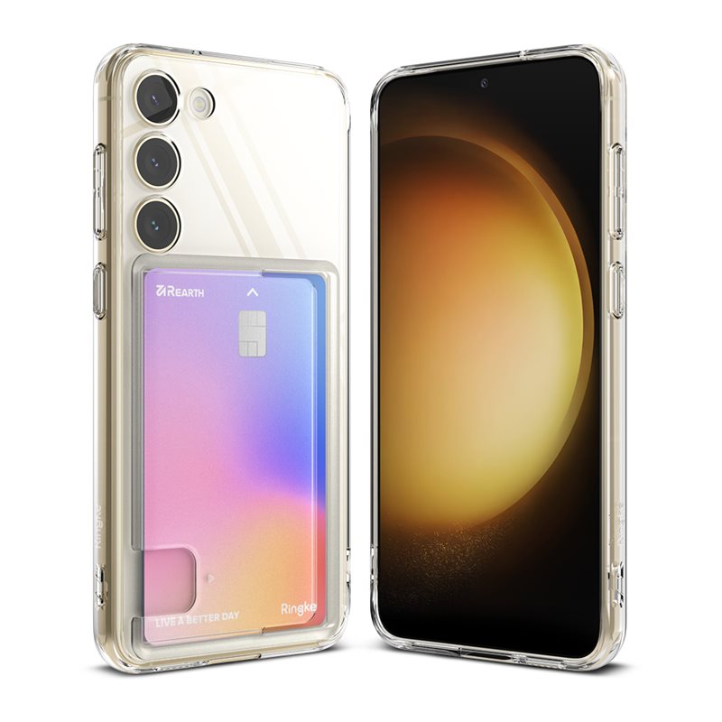 Ringke Fusion Card Case Samsung Galaxy S23 Transparant - Hoesje met plek voor pasjes