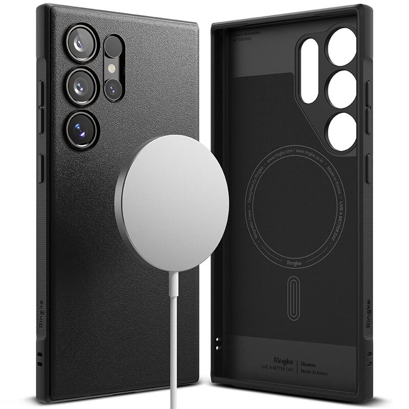 Ringke Onyx Magnetic Case Samsung Galaxy S24 Ultra Black - Stijlvolle MagSafe-hoesje