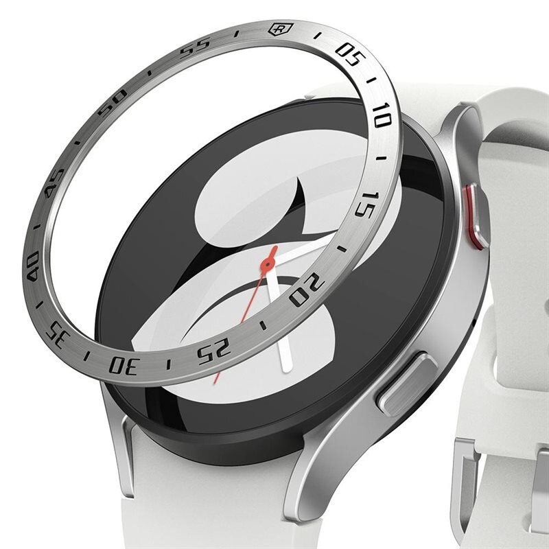 Ringke Bezel Styling Samsung Galaxy Watch 4 44mm Zilver - Style je smartwacht met deze bescherming
