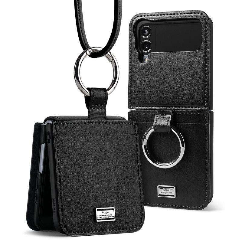 Ringke Folio Signature Wallet Samsung Galaxy Z Flip 4 Black - Boekhoesje - Telefoonhoesje dames