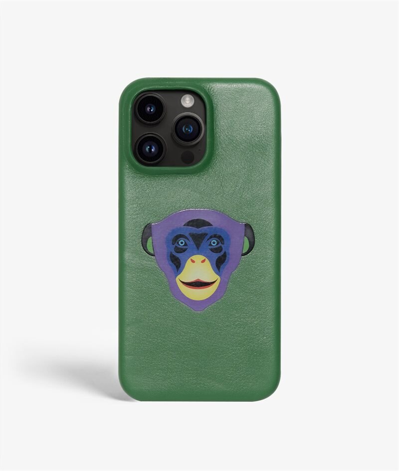 The Case Factory Hoesje iPhone 14 Pro Monkey Green