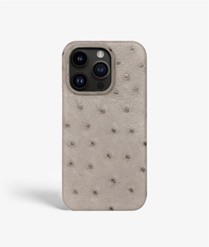 The Case Factory Hoesje iPhone 13 Pro Ostrich Grijs