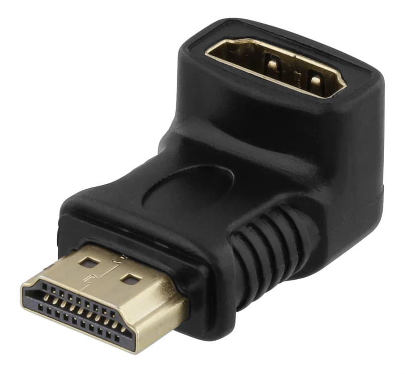Deltaco Hoekige HDMI-adapter 19-pins vrouwelijk naar mannelijk