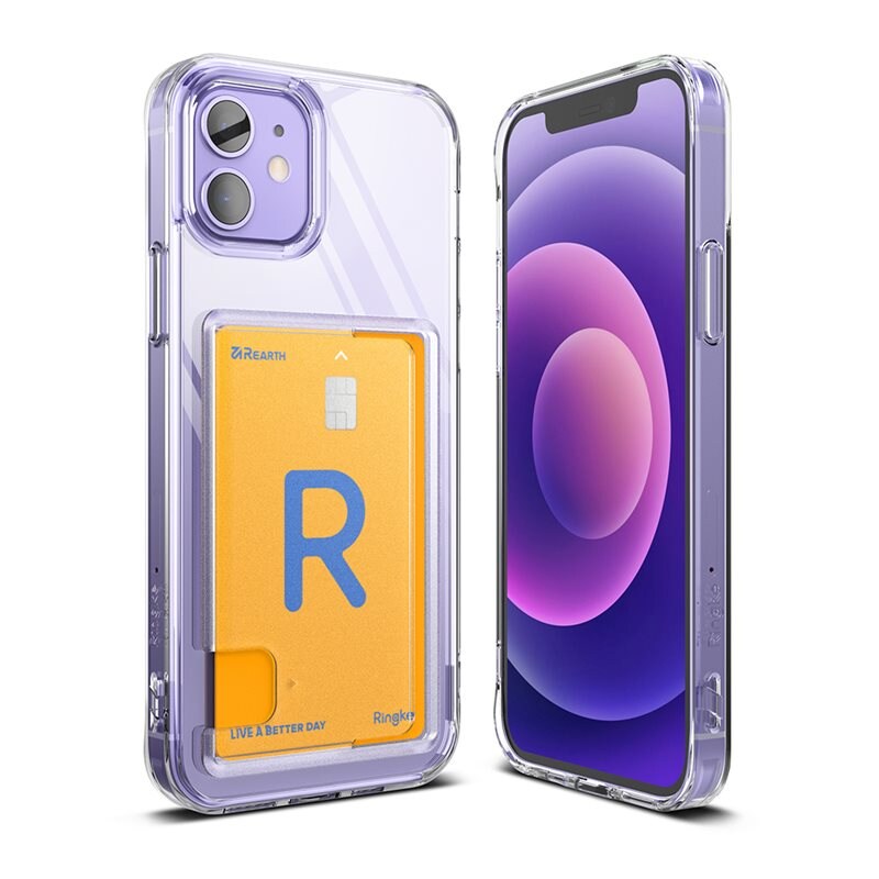 Ringke Fusion Card Case iPhone 12/iPhone 12 Pro Transparant - Hoesje met plek voor pasjes
