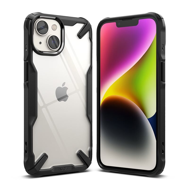 Ringke Fusion X Case iPhone 14 Plus Zwart - Stoer, minimalistisch telefoonhoesje