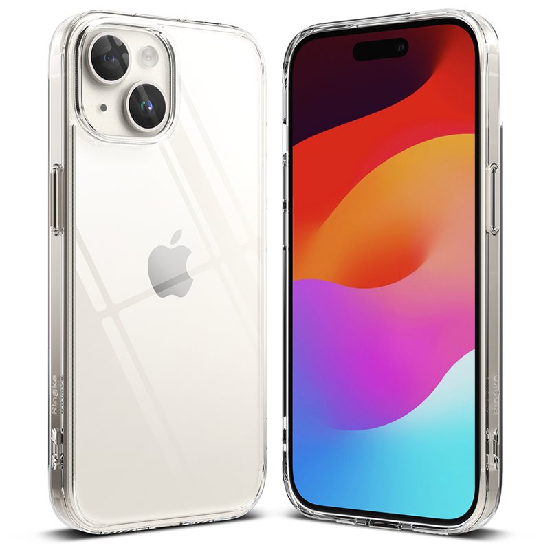Ringke Fusion Case iPhone 15 Transparant - Stylish tweedelig telefoonhoesje