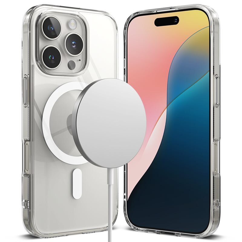 Ringke Fusion Magnetic Case iPhone 16 Pro Max Matte Clear - Telefoonhoesje met MagSafe