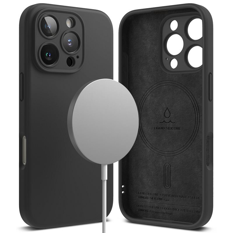 Ringke Silicone Magnetic Case iPhone 16 Pro Black