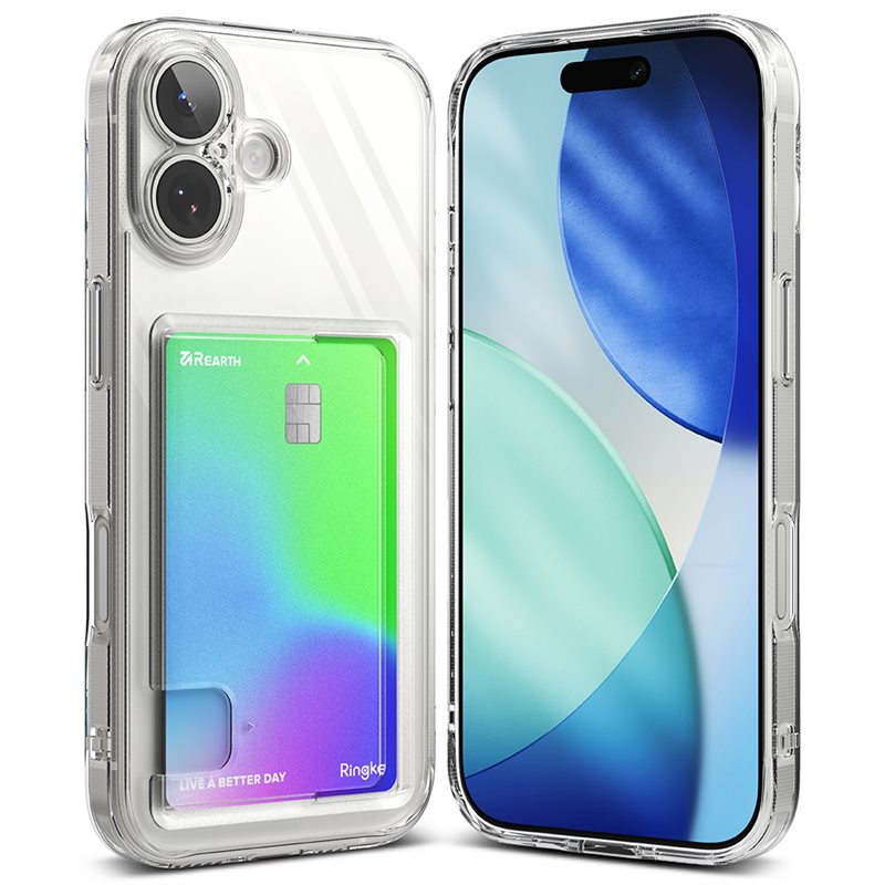 Ringke Fusion Card Case iPhone 17 Transparant - Hoesje met plek voor pasjes