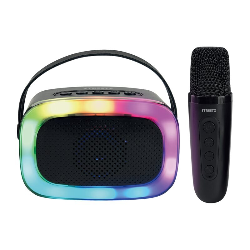 Streetz Karaoke-luidspreker met draadloze microfoon zwart