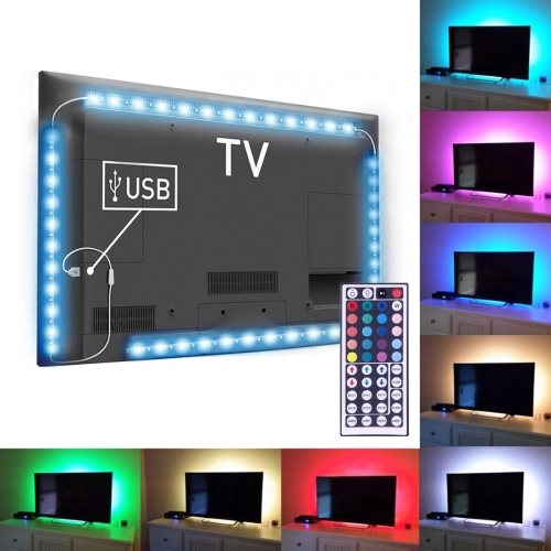 SiGN LED-strip met afstandsbediening voor achtergrondverlichting voor TV 60x40cm Veelkleurig/patroon