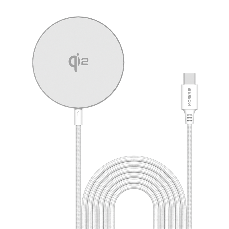 Apple iPhone 12 Qi2 15W MagSafe Draadloze Oplaadpad wit