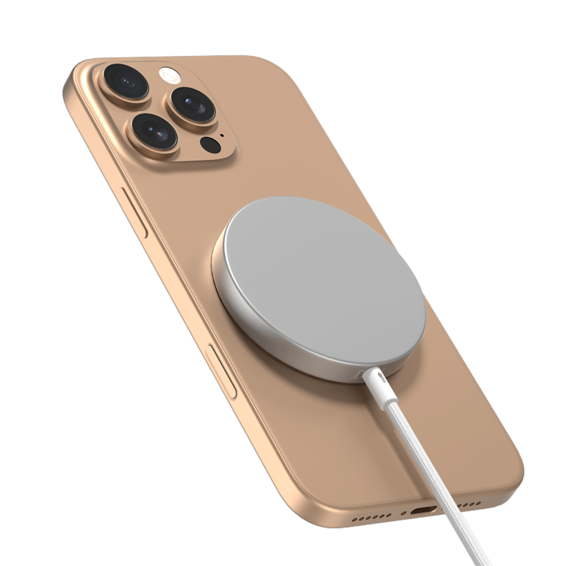 Apple iPhone 15 Pro Max Qi2 15W MagSafe Draadloze Oplaadpad wit