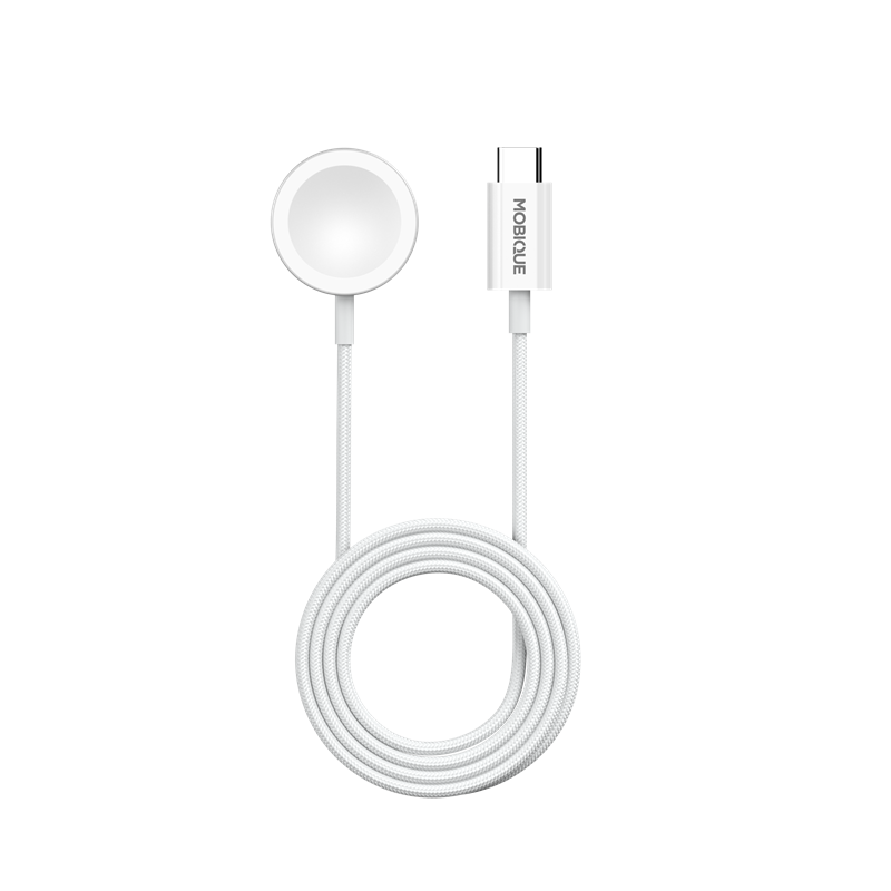 Mobique Apple Watch Series 1-3 42mm Magnetische Oplader USB-C Wit