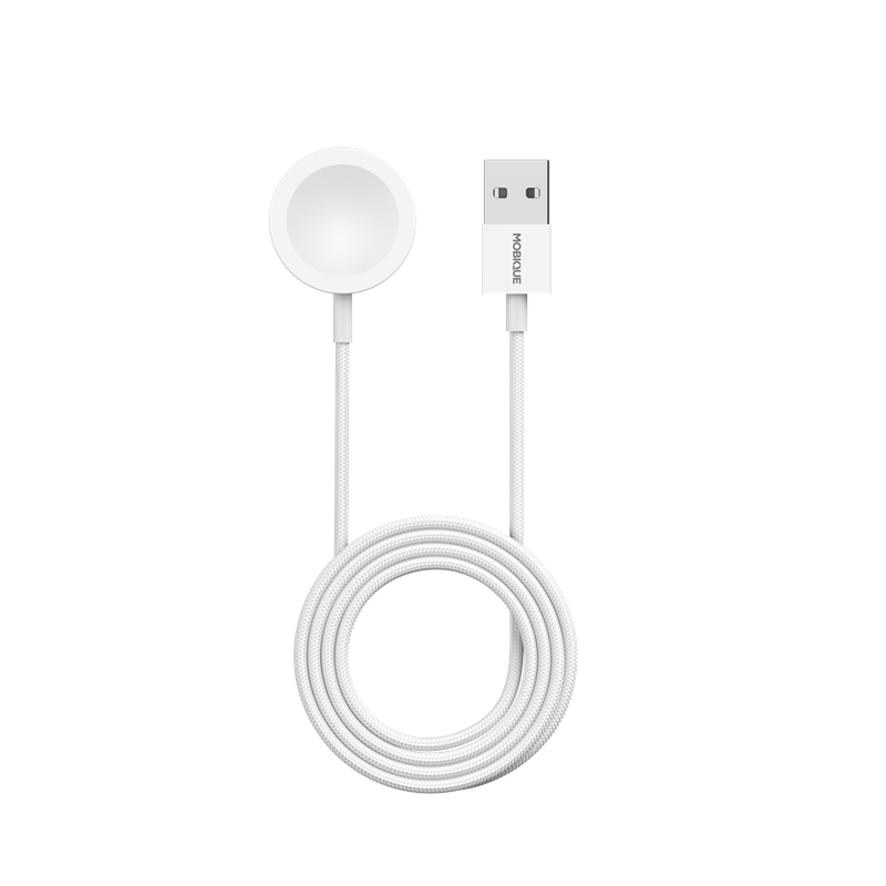 Mobique Apple Watch Series 1-3 38mm Magnetische Oplader USB-A Wit