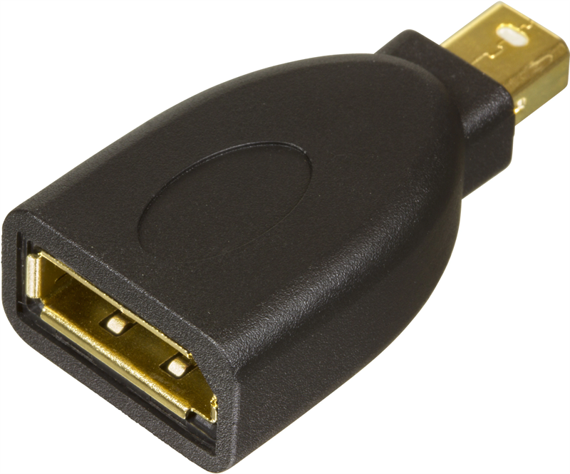 Deltaco DisplayPort naar Mini DisplayPort Adapter zwart