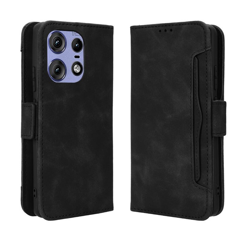 Motorola Edge 50 Pro Multi Bookcover hoesje zwart - Telefoonhoesje - Plek voor pasjes en briefgeld, contant geld