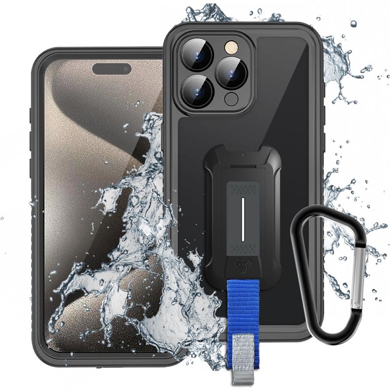 Armor-X MX Waterproof Case iPhone 15 Pro Max Black - Waterdicht en stootbestendig telefoonhoesje