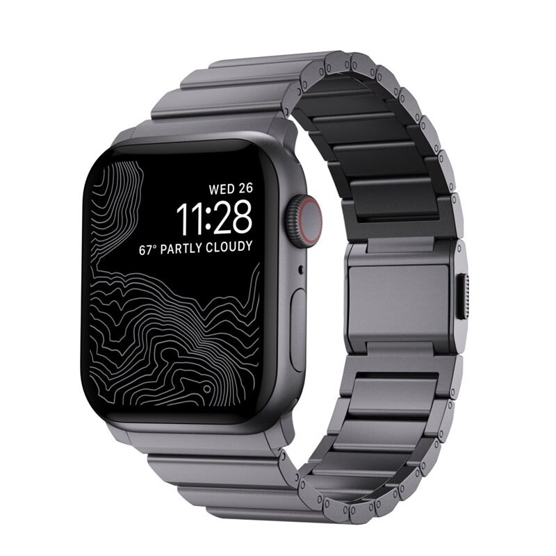 Nomad Aluminum Band Apple Watch 44mm Space Gray