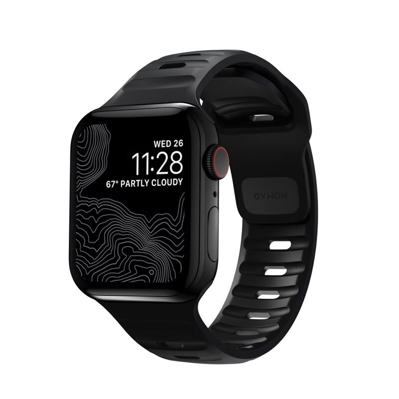 Nomad Sport Band Apple Watch 41mm Series 7 Black - Sportieve armband van hoge kwaliteit - Heren bandje