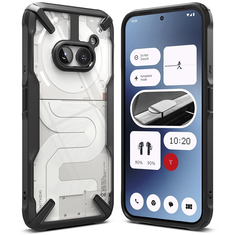Ringke Fusion X Case Nothing Phone 2a Zwart - Stoer, minimalistisch telefoonhoesje