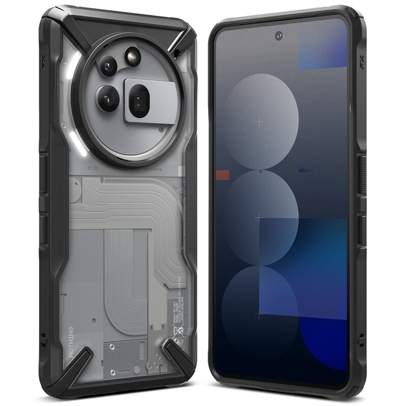 Ringke Fusion X Case Nothing Phone 3a Pro Zwart - Stoer, minimalistisch telefoonhoesje