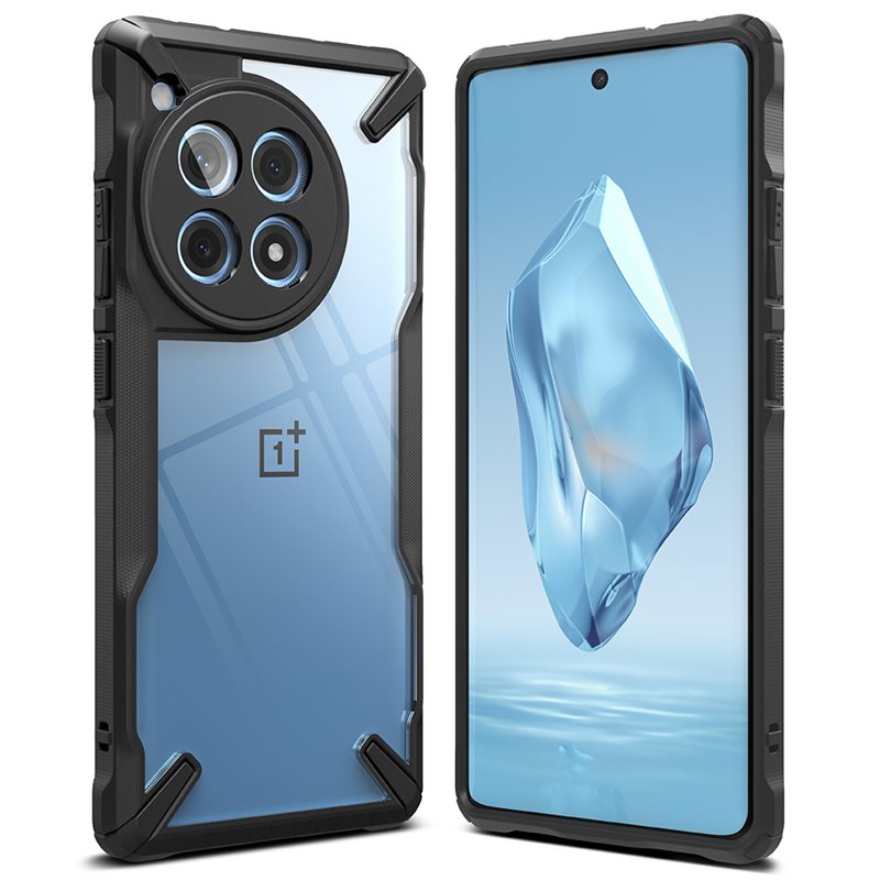 Ringke Fusion X Case OnePlus 12R Zwart - Stoer, minimalistisch telefoonhoesje