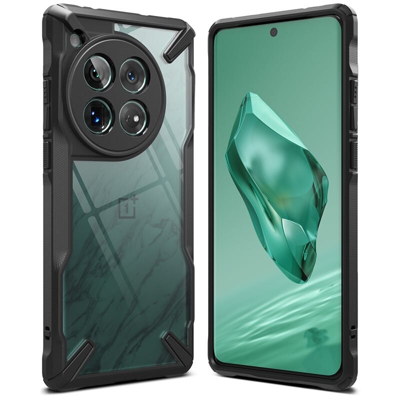 Ringke Fusion X Case OnePlus 12 Zwart - Stoer, minimalistisch telefoonhoesje