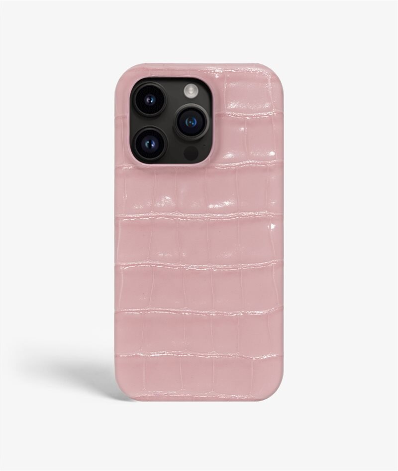 The Case Factory Hoesje iPhone 14 Pro Max Croco Roze