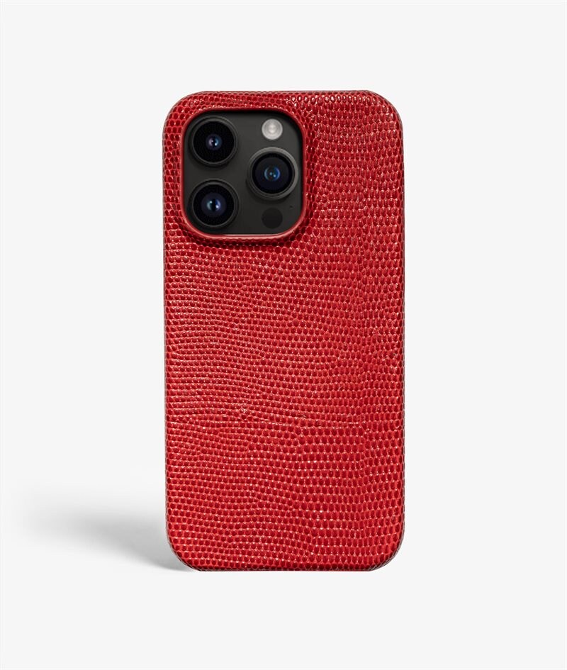 The Case Factory Hoesje iPhone 14 Pro Max Lizard Rood