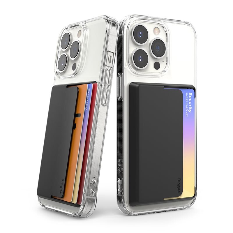 Ringke Side Slot Card Holder Zwart - Pasjeshouder voor telefoon