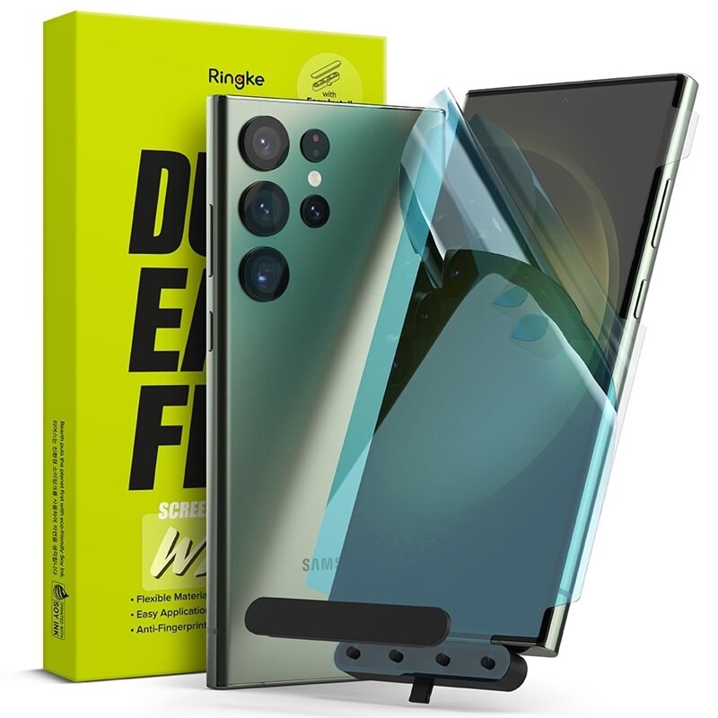 Ringke Dual Easy Wing Screen Protector (2-pack) Samsung Galaxy S23 Ultra - Bescherming met vleugels voor perfecte pasvorm op je scherm