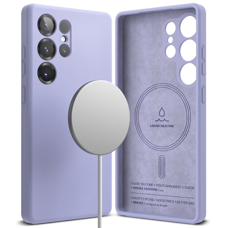 Ringke Silicone Magnetic Case Samsung Galaxy S25 Ultra Lavender
