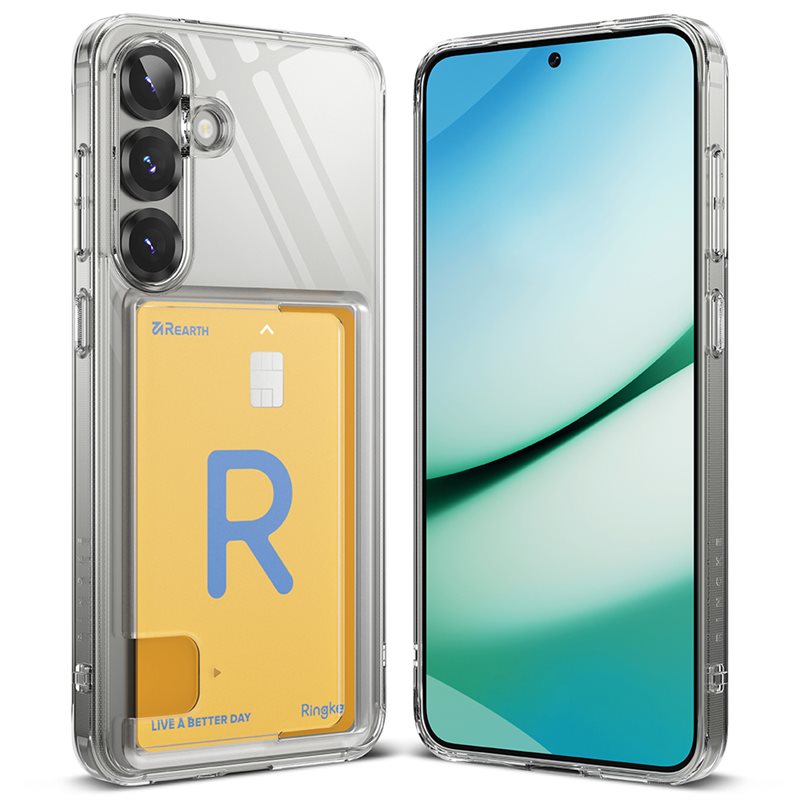 Ringke Fusion Card Case Samsung Galaxy S25 Transparant - Hoesje met plek voor pasjes