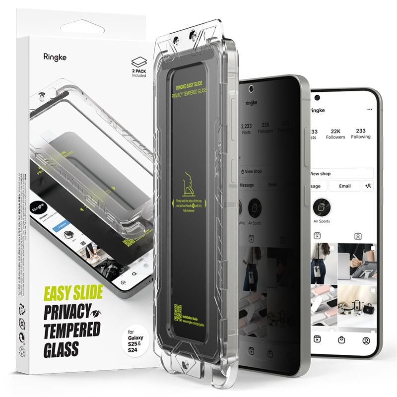 Ringke Easy Slide Privacy Glass (2-pack) Samsung Galaxy S25