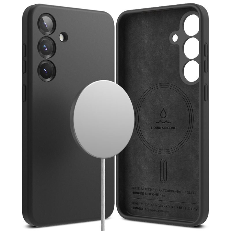 Ringke Silicone Magnetic Case Samsung Galaxy S25 Black