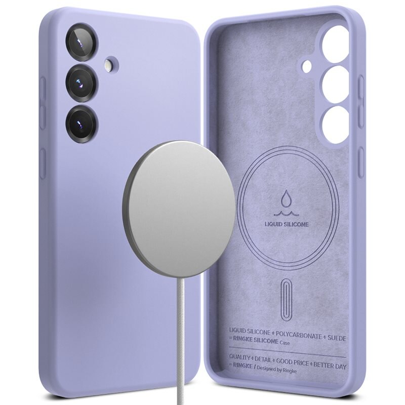 Ringke Silicone Magnetic Case Samsung Galaxy S25 Lavender