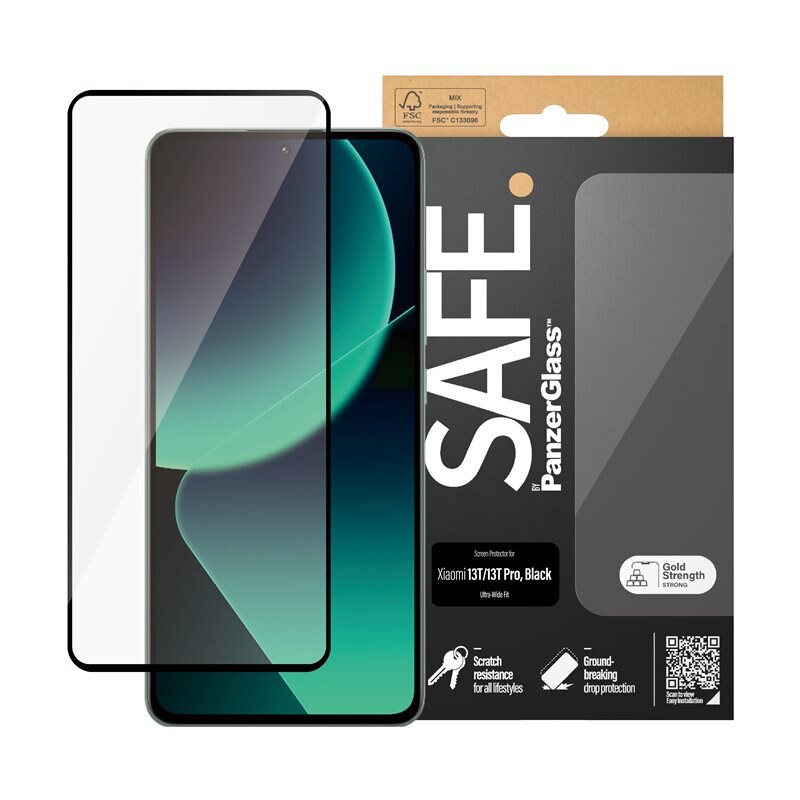 SAFE. by PanzerGlass Xiaomi 13T Pro Screen Protector Ultra Wide Fit - Hoogkwalitatieve schermbeschermer. Past met hoesjes