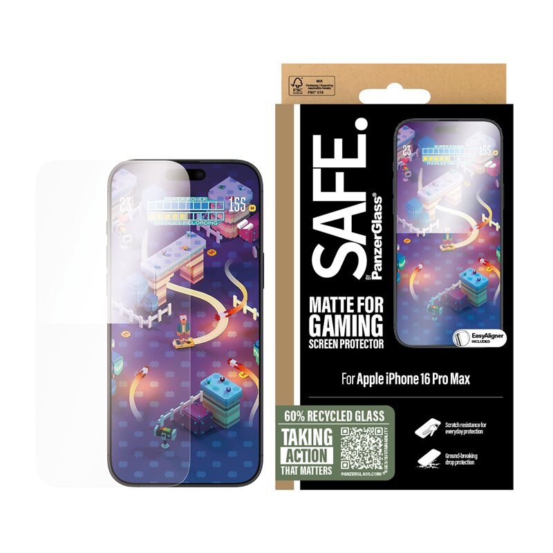 SAFE. by PanzerGlass iPhone 16 Pro Max Gaming Screen Protector Ultra Wide Fit (with EasyAligner)