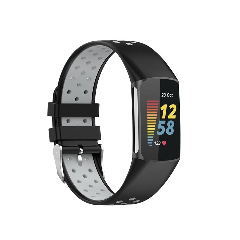 Fitbit Charge 6 Sport Siliconen bandje Zwart - Perfect bandje om te sporten - Training dames en heren