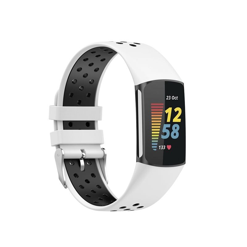 Fitbit Charge 6 Sport Siliconen bandje Wit - Perfect bandje om te sporten - Training dames en heren