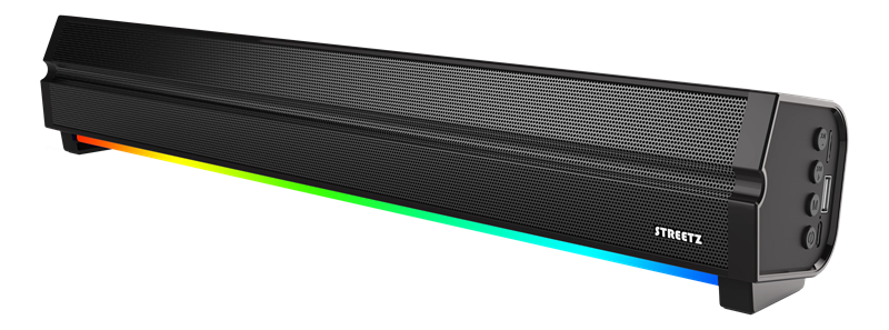 Streetz Bluetooth-luidspreker met RGB-verlichting zwart